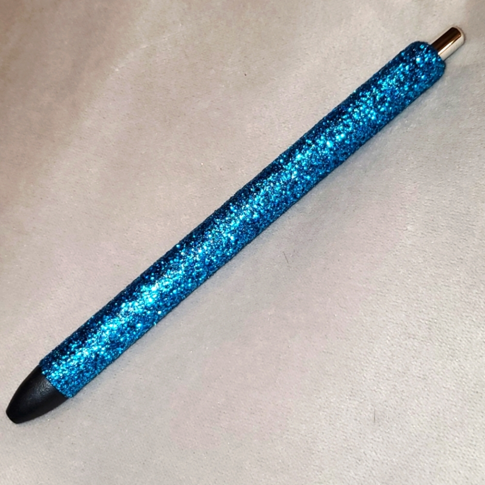 Blue glitter pen